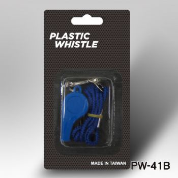 PLASTIC WHISTLE WITH LANYARD, PW-41B