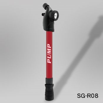 13” PLASTIC DOUBLE ACTION PUMP WITH GAUGE INSTALLED(ROUND HANDLE), SG-R08
