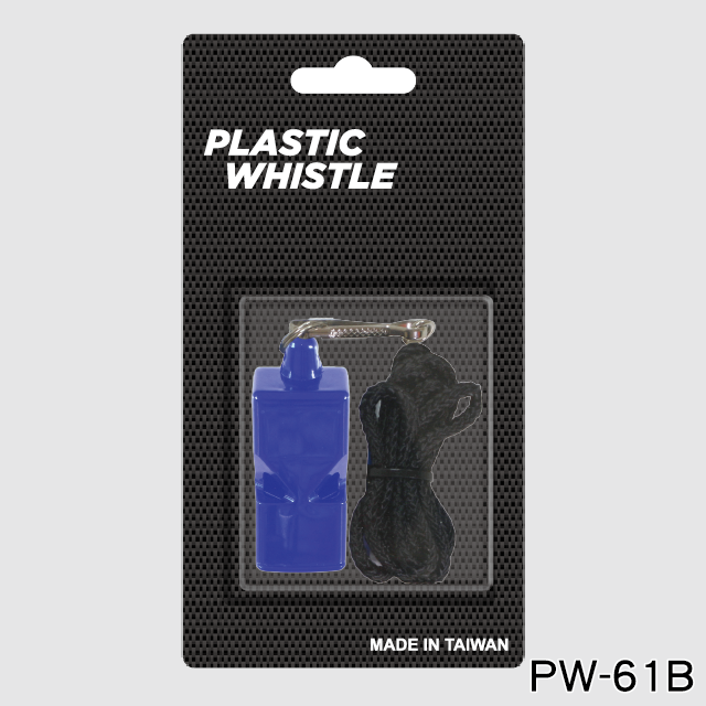 PLASTIC WHISTLE WITH LANYARD, PW-61B